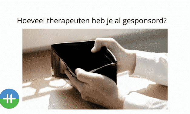 Hoeveel therapeuten heb je al gesponsord?