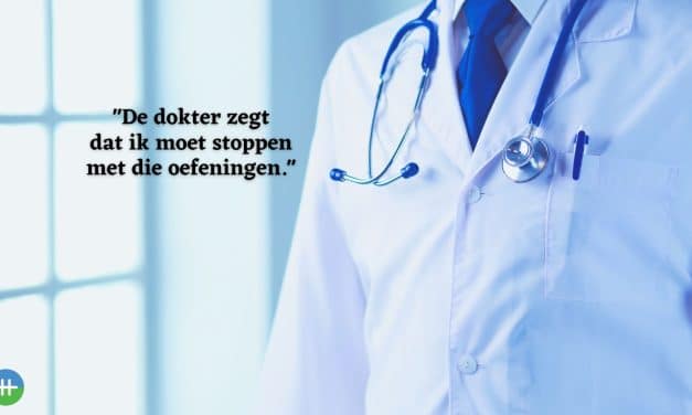 De dokter zegt dat ik moet stoppen