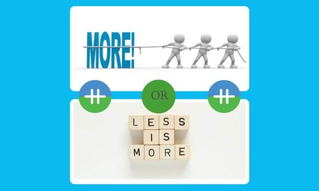 Meer of minder?? Ik wil minder!!